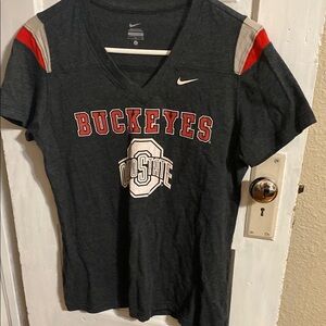 Nike Women's Ohio State Buckeyes Black V-Neck Tee